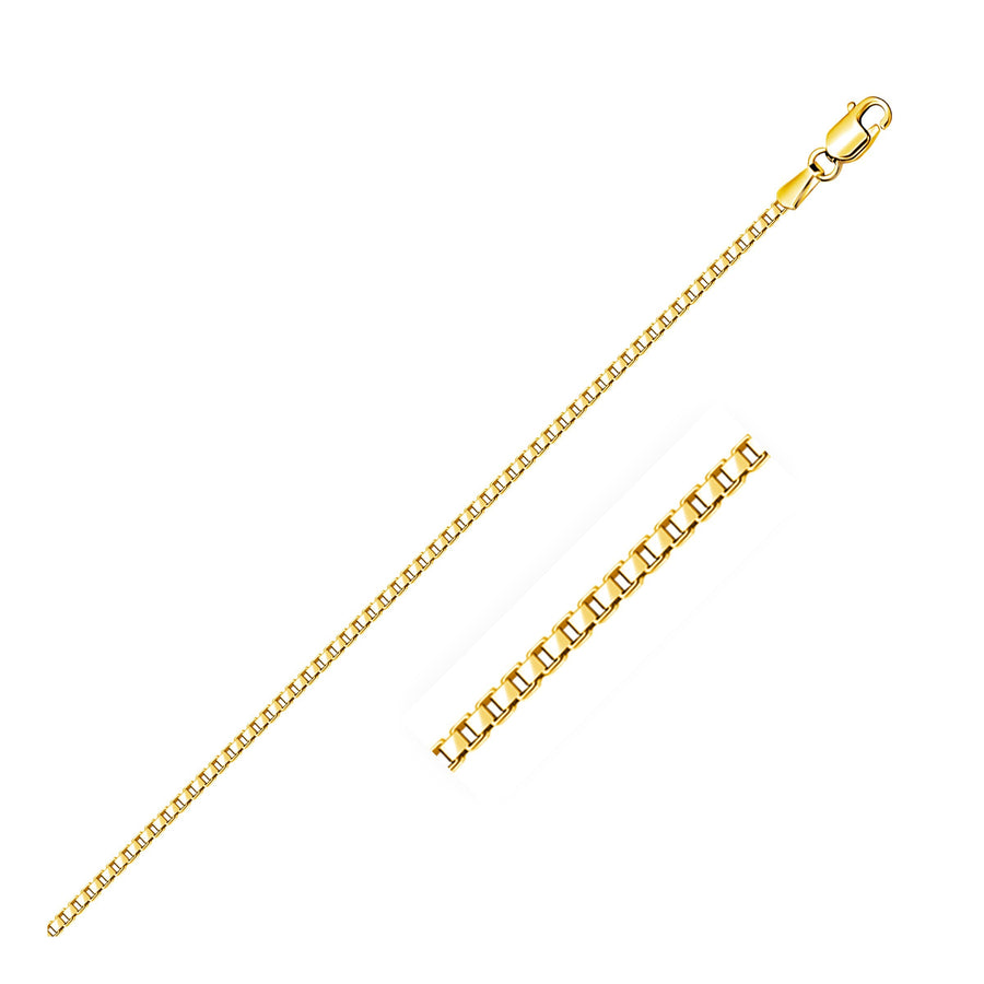 1.6mm Classic Box Chain - 14K Yellow Gold