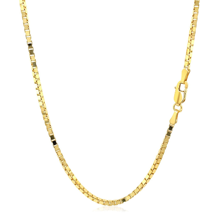 1.6mm Classic Box Chain - 14K Yellow Gold