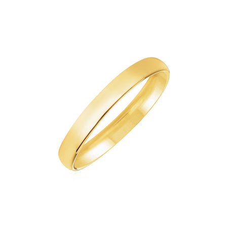 14k Yellow Gold 3mm Comfort Fit Wedding Band