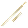 3.6 mm Pave Curb Chain - 14k Two Tone Gold