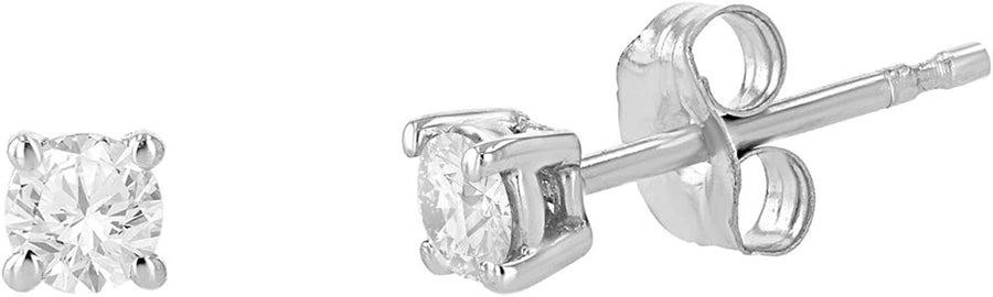 0.10-0.50 Carat Total Weight round Natural Diamond Stud Earrings for Women in 14K White, Yellow, or Rose Gold with Push Backs (0.30Cttw and up IGL Certified) - (JK Color, I1 Clarity)