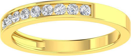 1/4Ctw Diamond Channel Wedding Band in 10K White Gold or Yellow Gold