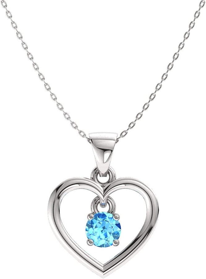Natural and IGI Certified Diamond Heart Necklace in 14K White Gold | 0.30 Carat Pendant with Chain