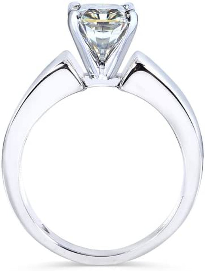Radiant-Cut Moissanite Solitaire Engagement Ring 2 3/4 CTW 14K White Gold
