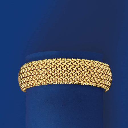 Italian 18Kt Yellow Gold Riso Bracelet
