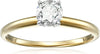 1/2 Carat Diamond, Prong Set 14K Solid Gold round Cut Solitaire Wedding Engagement Promise Ring (H-I, I3) Real Diamond Jewelry for Women | Gift Box Included (White & Yellow Gold)