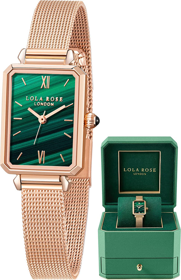 Classic Women'S Watch with Gemstone Inspiration, Ladies Rose Gold Stainless Steel Strap Watch, Classic Gift for Women