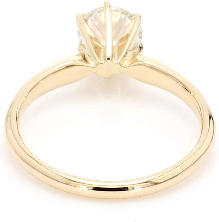 0.50Ct Engagement Ring 14K Yellow Gold Lab-Grown Diamond Solitaire Wedding (I-J Color, VS2-SI1 Clarity)
