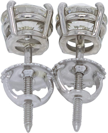 IGI Certified 1.5 Cttw Lab Created Womens Diamond Stud Earrings 14K White Gold VS2-SI1