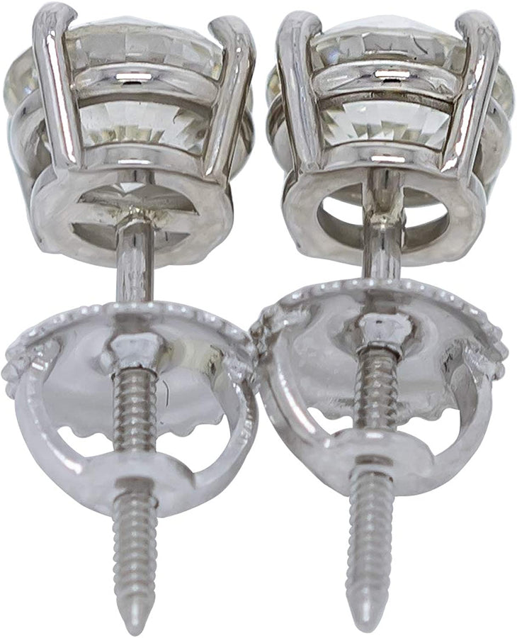 IGI Certified 1.5 Cttw Lab Created Womens Diamond Stud Earrings 14K White Gold VS2-SI1