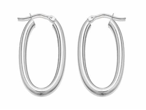 Solid 14K Gold Hoop Earrings for Women | 14K Yellow Gold or White Gold Hoop Earrings | 14K Real Gold Earrings with Click Tops | Small to Large (0.75, 1.2, 1 Inch) Gold Hoop Earrings by